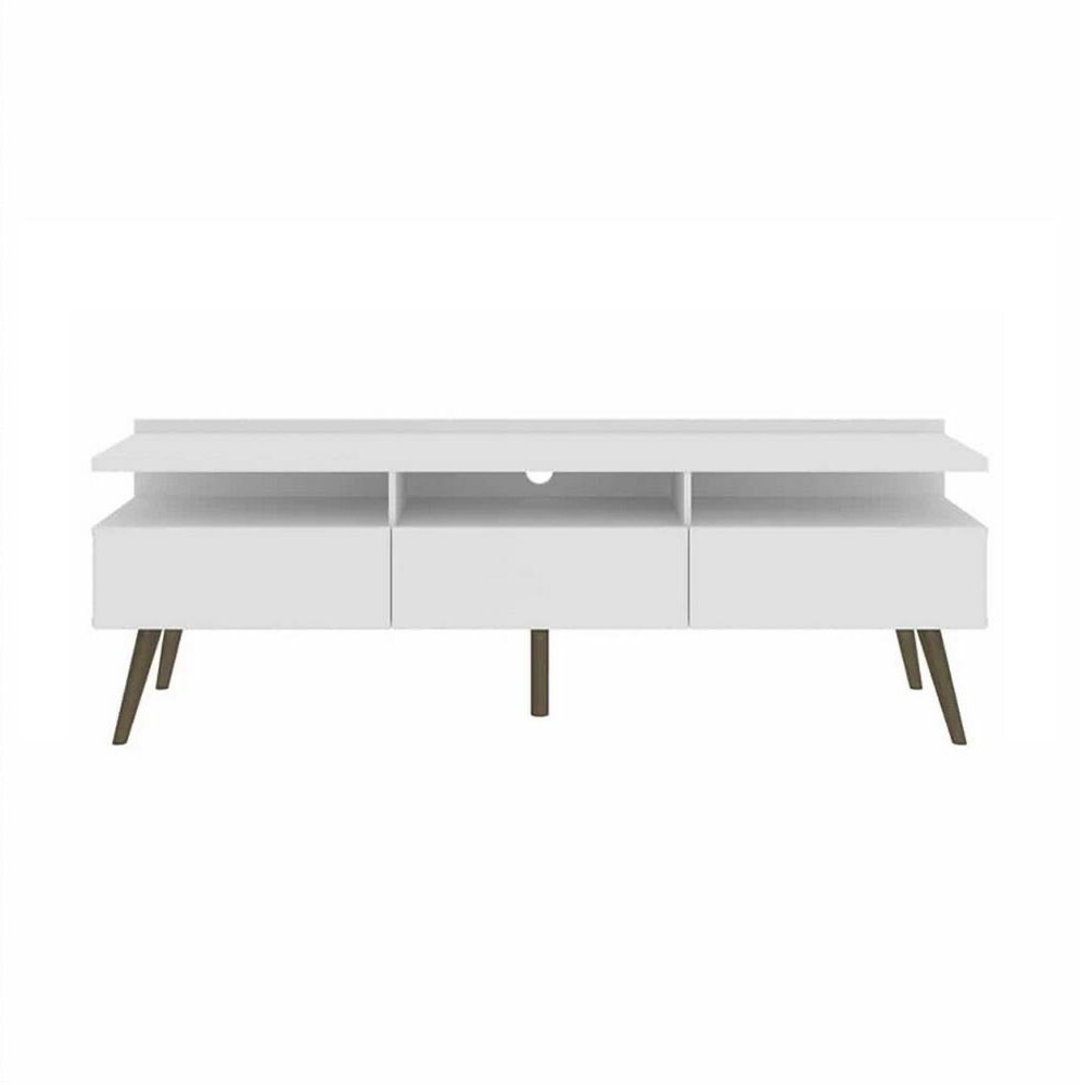 Jasmine White TV Stand Jasmine White TV Stand on white background front