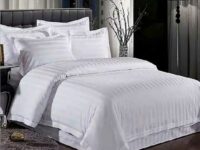 1000TC Egyptian Cotton Striped Duvet Cover Set Lifestyle Image